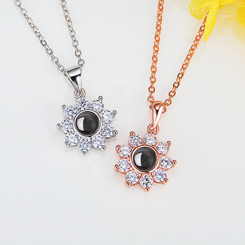 LL Flower Photo Necklace
