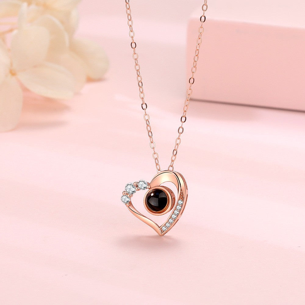 LL 3 Diamonds of Love Photo Necklace