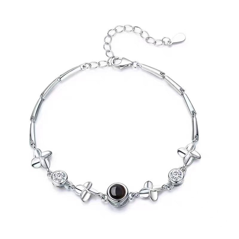 LL Sterling Silver Charm Photo Bracelet